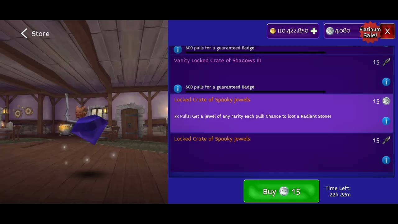 Arcane Legends 4,000 Plat on Jewel Chests