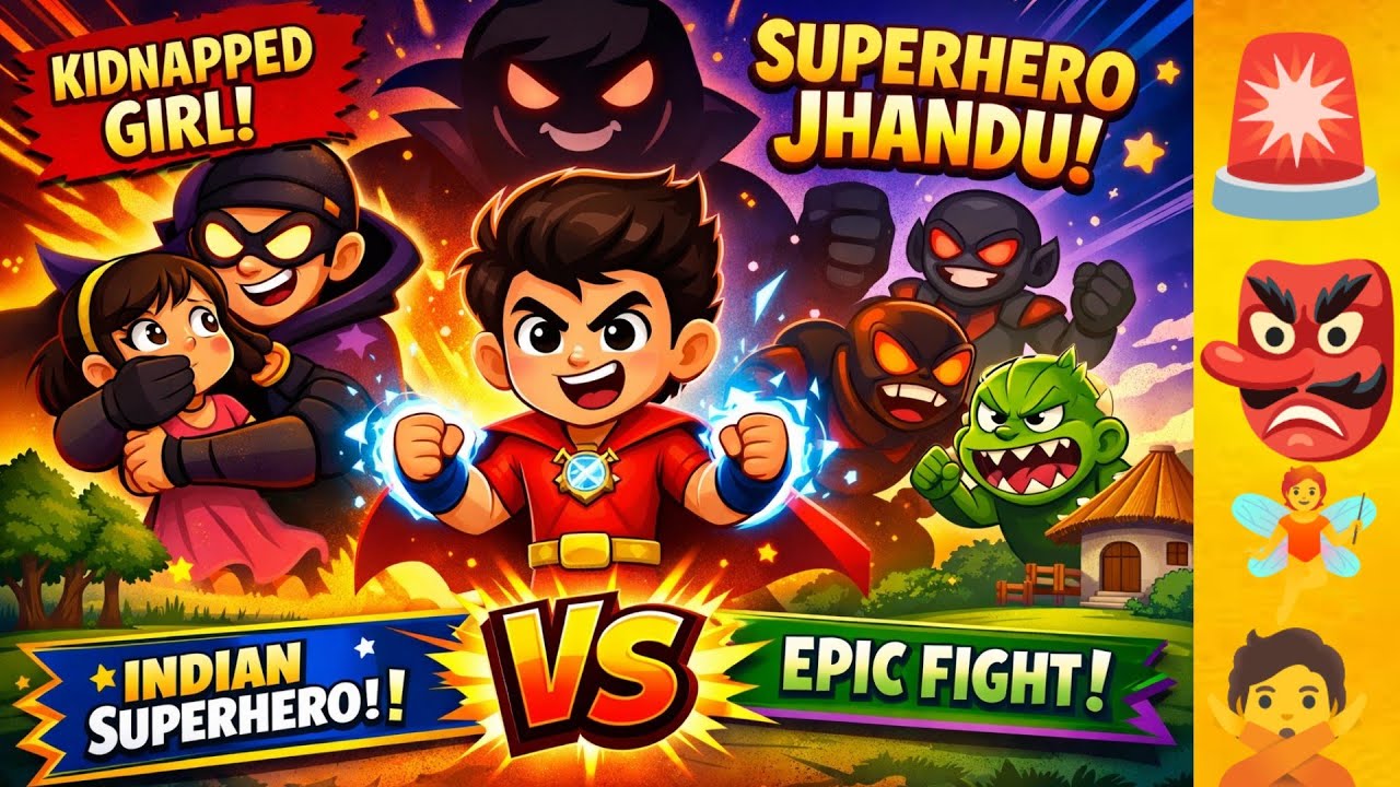 बुराई का दुश्मन बच्चों का दोस्त | JHANDU Superhero vs Villains  | Spiderman Hulk | CARTOON VIDEO