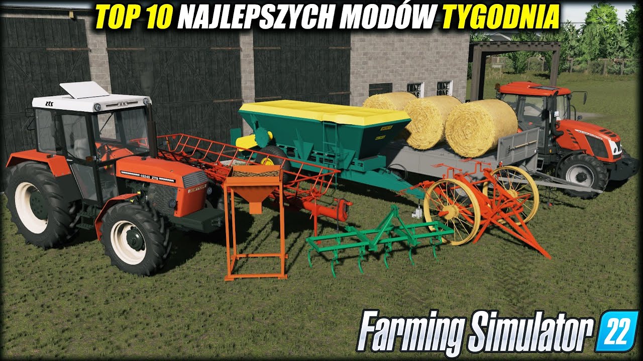 10 NAJLEPSZYCH POLSKICH MODÓW ⭐ FS 22 #63 *Przetrząsarka Konna, Paczka Zetorów, D47 Autoload*