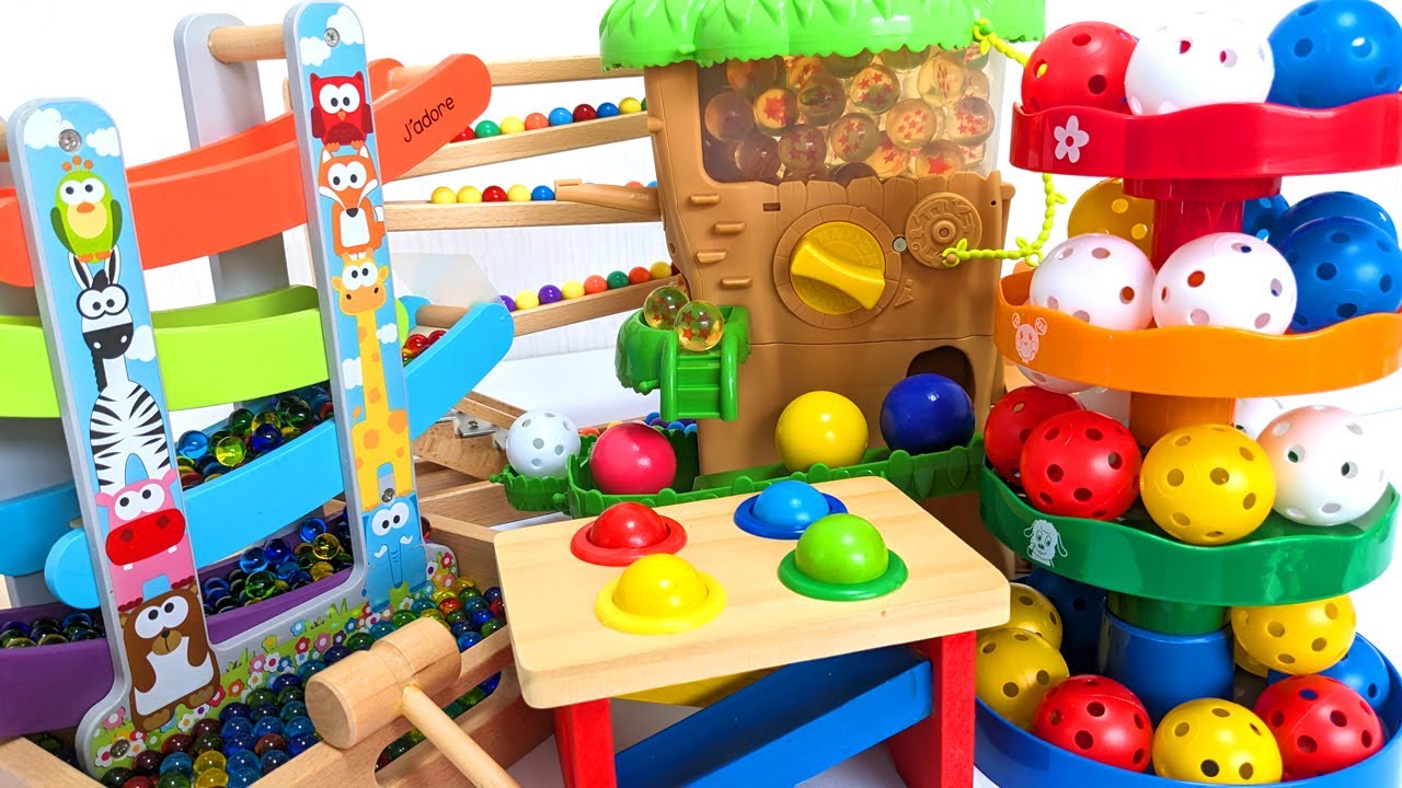 Marble Run Race ASMR☆More than 10 different marble courses x Rolling big balls x Dragon Ball