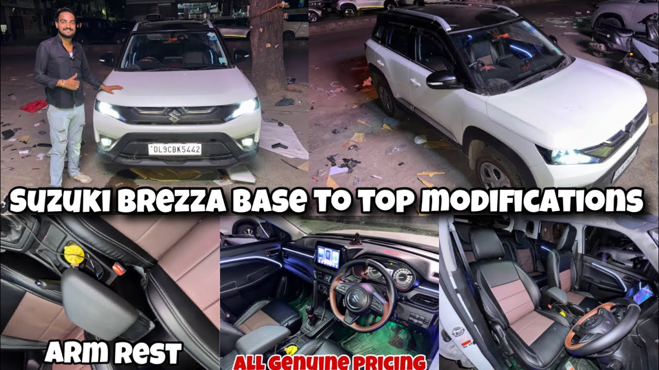 Brezza LXI Base to Top Modification With Price ✅ Brezza Base Model Modified with Price ✅