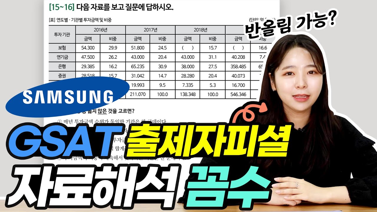 GSAT 출제자가 알려주는 자료해석 풀이 꼼수 GSAT 삼성채용 수리영역 자료해석문제 인적성시험 [에듀윌 채용]