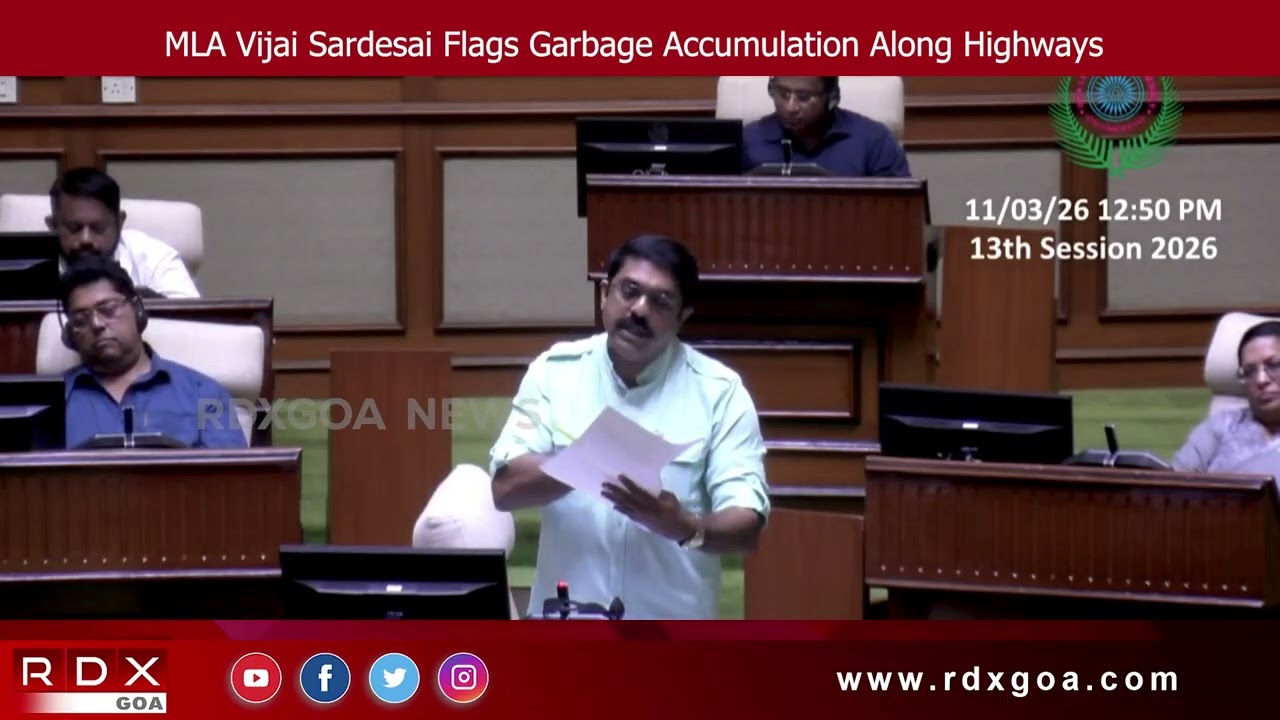 MLA Vijai Sardesai Flags Garbage Accumulation Along Highways