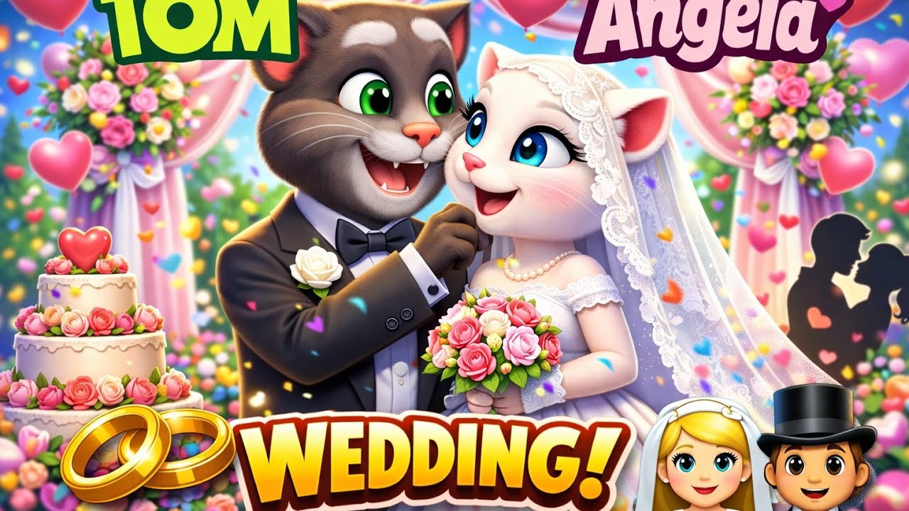 My talking angela with Tom today wedding day 😱😱