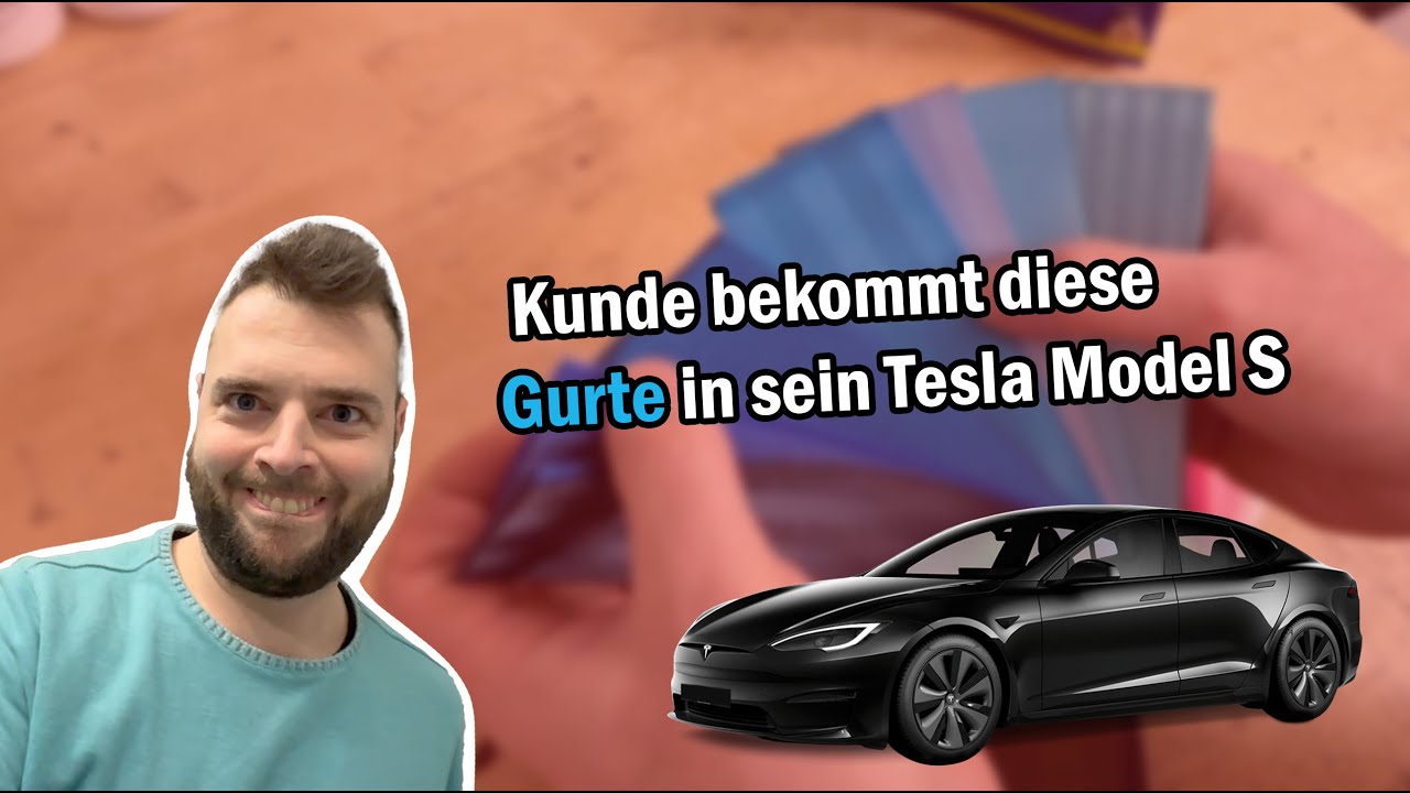 Tesla Model S Plaid bekommt farbige Gurte + Farbauswahl Gurtfarben