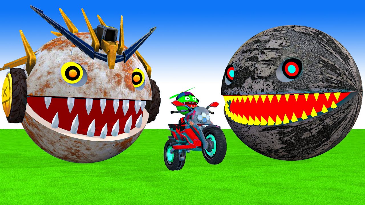 MS PACMAN & NEW RED PACMAN VS TWO YELLOW MONSTER PACMAN FIGHTING IN POKEMON #2026