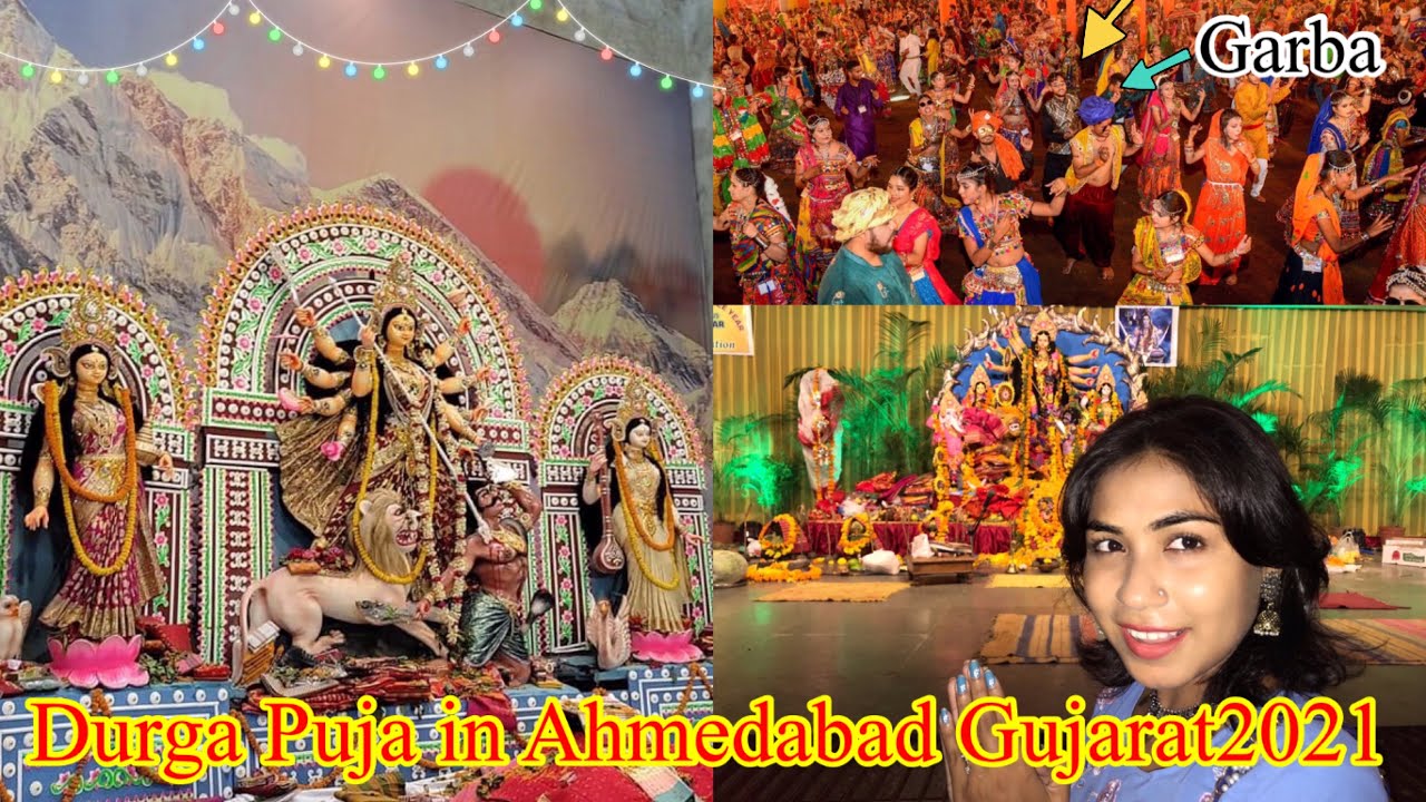 Durga Puja in Ahmedabad Gujarat ￼Navratri🇧🇩♥️🇮🇳 দুর্গা পূজা