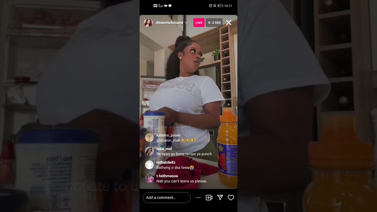 Dineo Moloisane /preparing for Didi's party