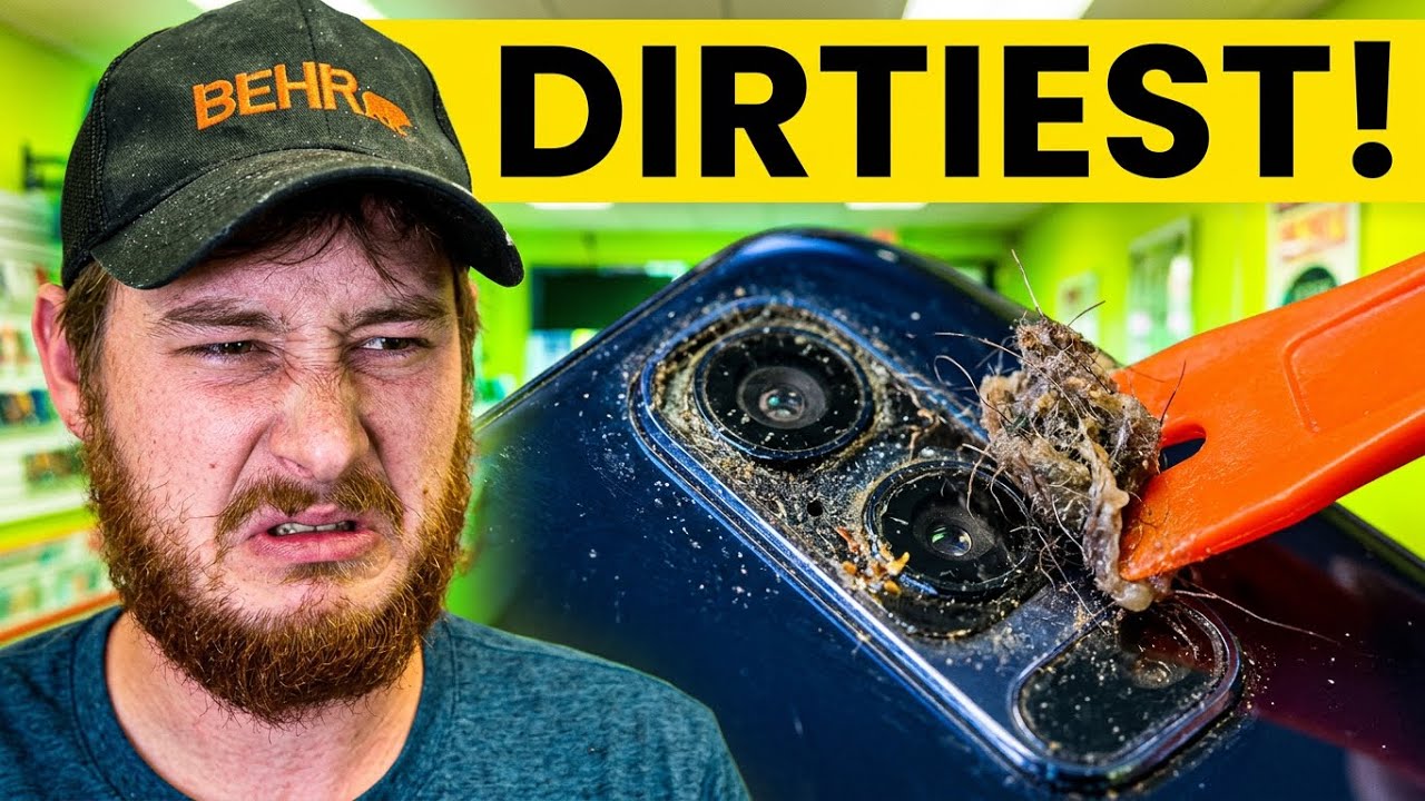 САМАЯ ГРЯЗНАЯ ЧИСТКА ТЕЛЕФОНА И ЧЕХЛА КОГДА-ЛИБО 🤢🤮 ВЫ НЕ ПОВЕРИТЕ СВОИМ ГЛАЗАМ #asmr #отвратител...