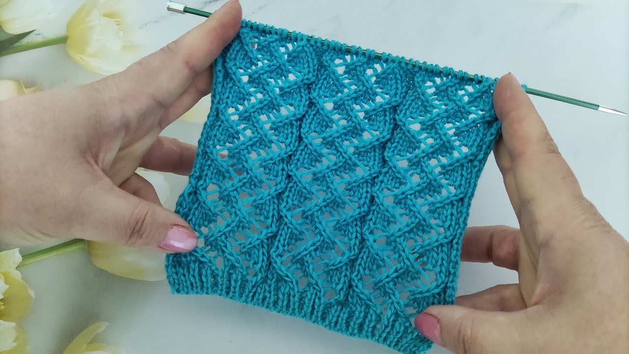 Lace Zigzag Knit Stitch | Zick-Zack Muster stricken | Punto Zig Zag Traforato | Punto Zig Zag Calado
