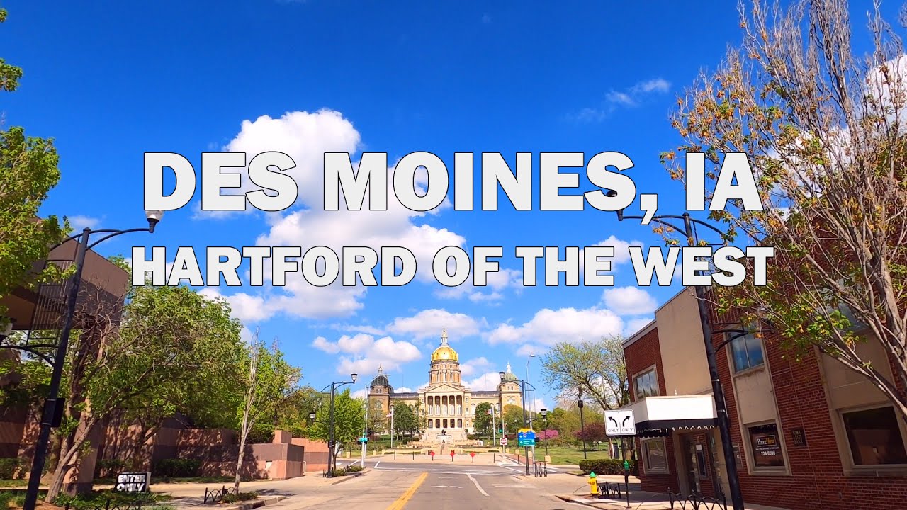 Des Moines, Iowa - Driving Tour 4K