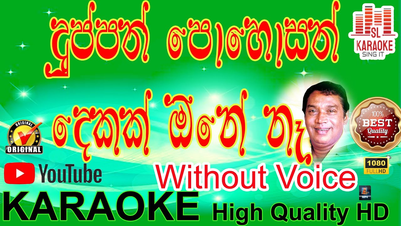 Duppath Pohosath dekak | karaoke | Hr Jothipala  | without voice