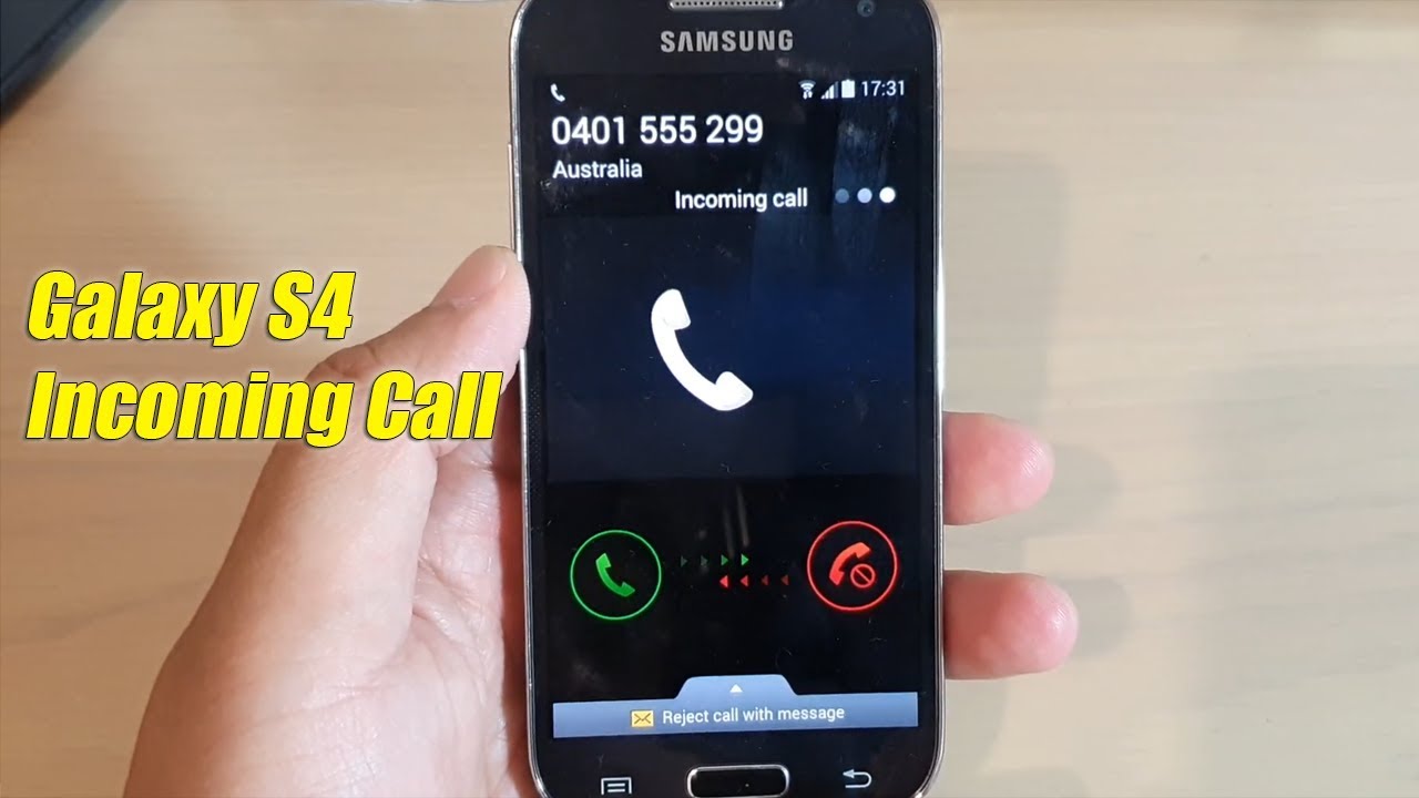 Galaxy S4 Incoming Call With 