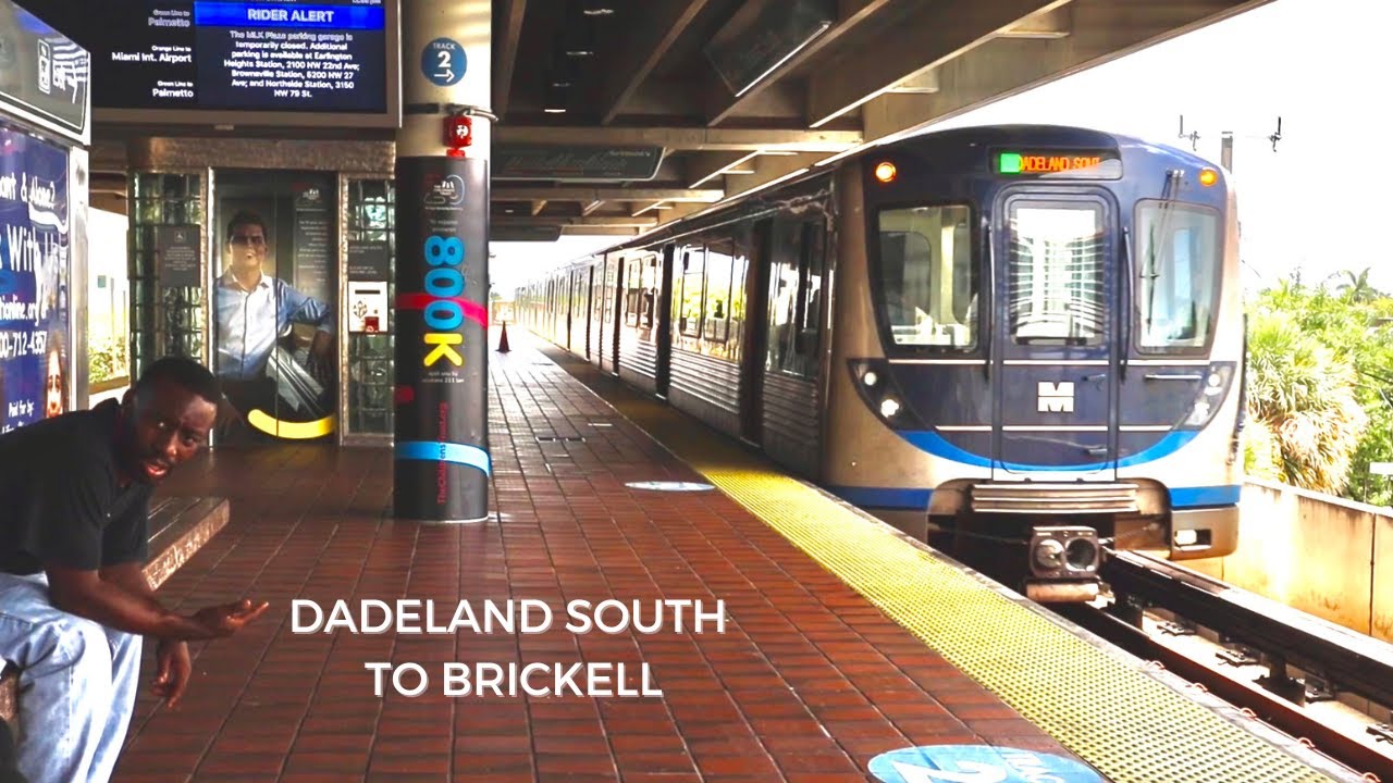 Metro-Rail Ride | Dadeland South Station to Brickell Station | Miami, Fl