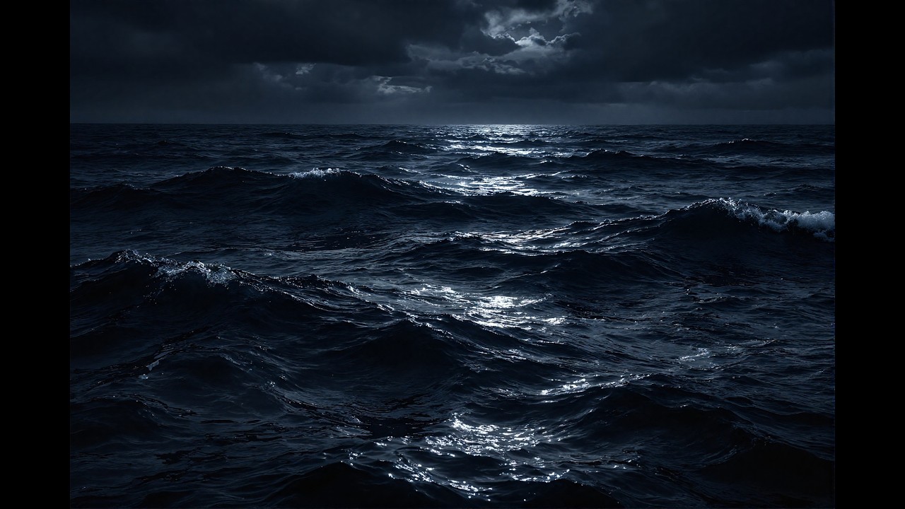 Dark Ocean Storm at Night 🌊 Heavy Waves for Deep Sleep