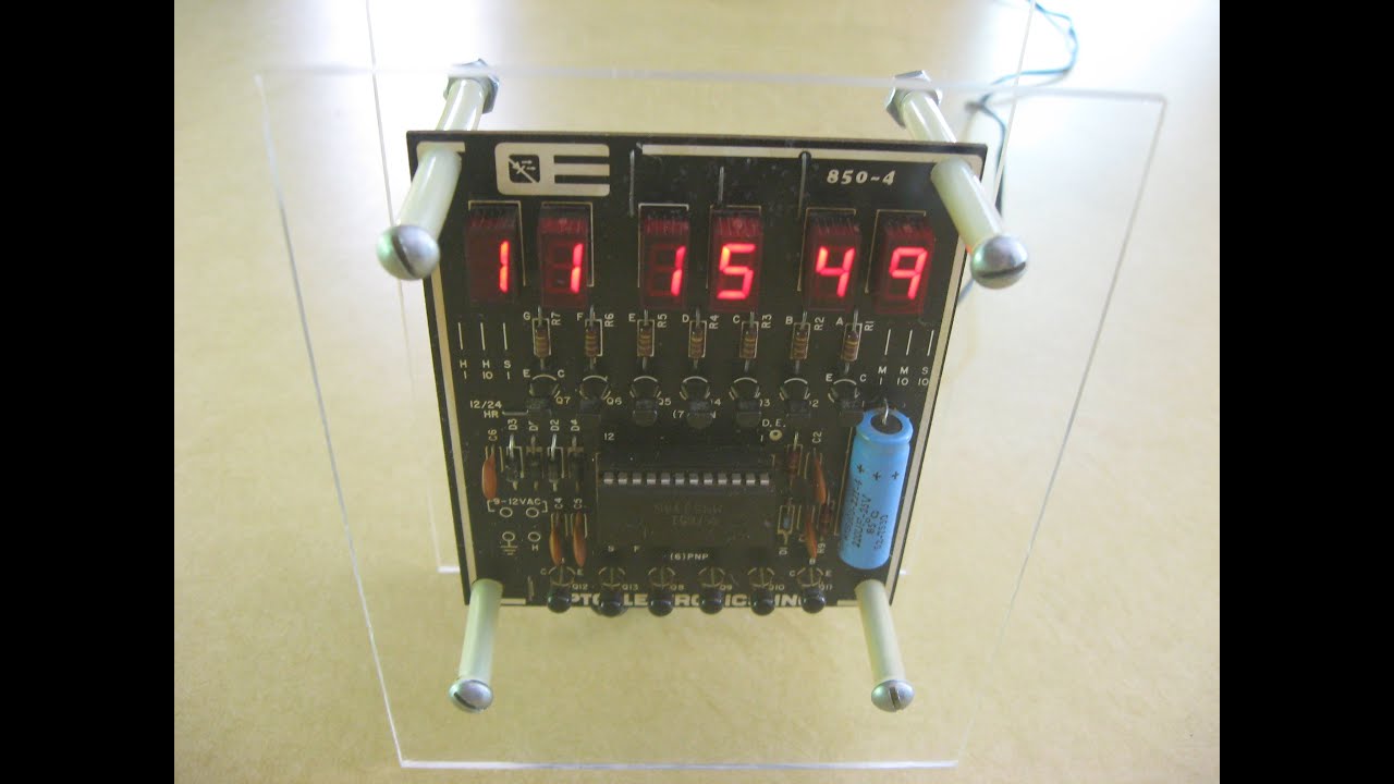 The Optoelectronics Vintage Digital Clock 850-4 Kit using the MM5314N