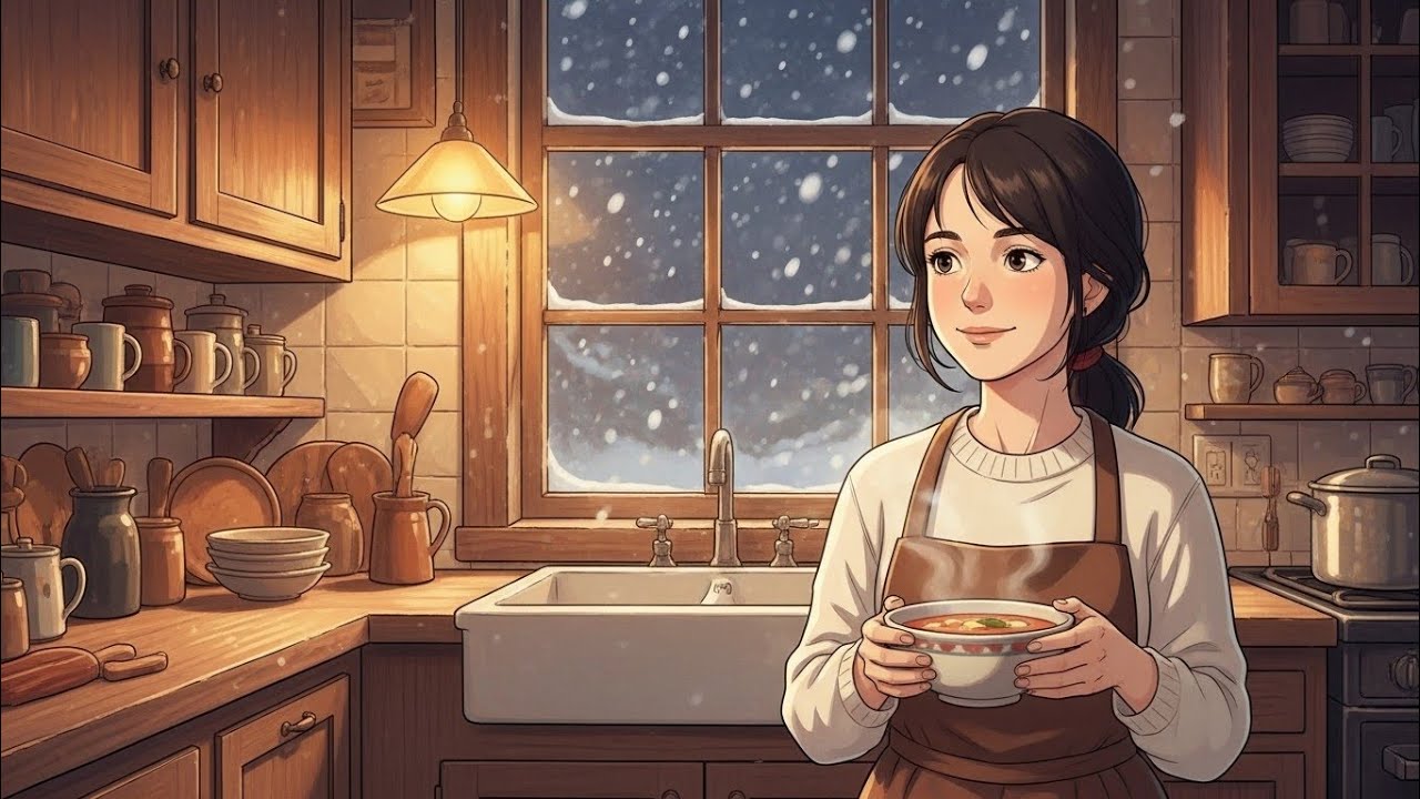 Snow Falling Outside the Kitchen Window | Cooking Slowly for Someone I Love 