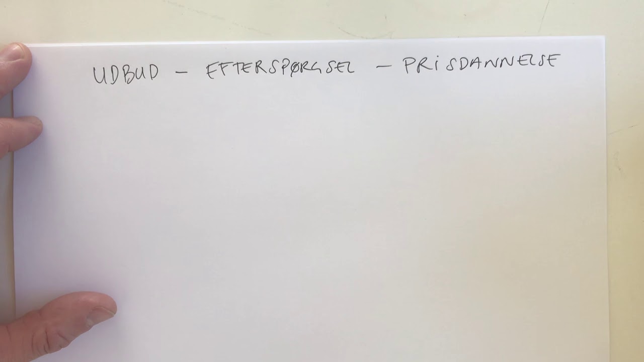 Udbud og efterspørgsel - prisdannelse. Virksomheders produktion og husholdninger forbrug