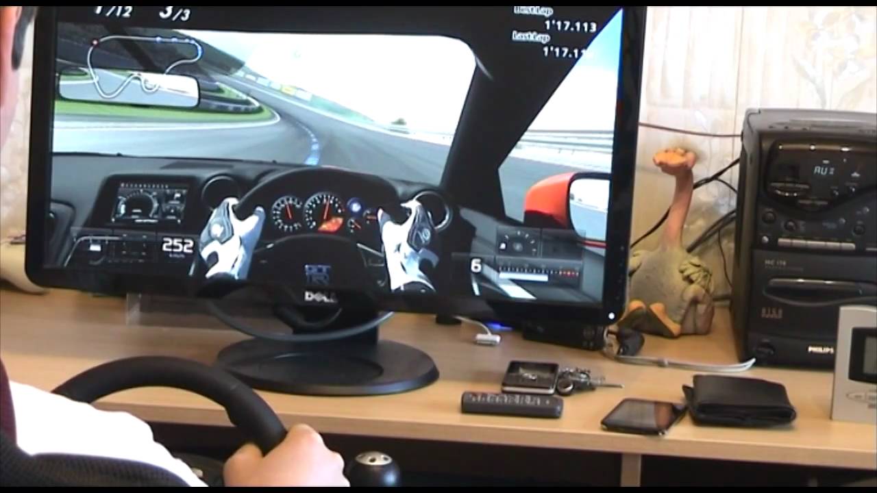 Gran Turismo 5 Prologue with Logitech's Driving Force Pro wheel