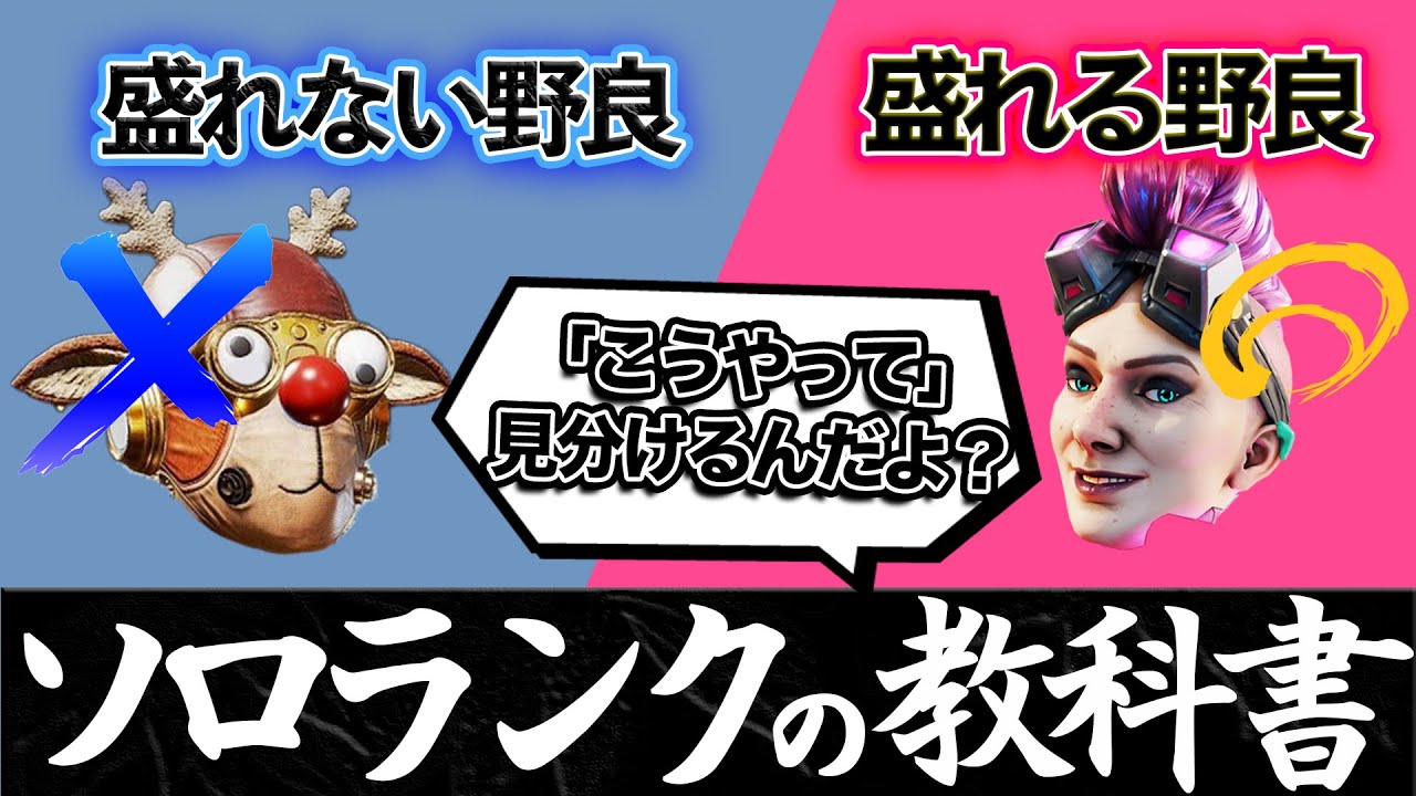 【ソロランクの教科書】盛れる野良と、諦めるべき野良の違いわかりますか？