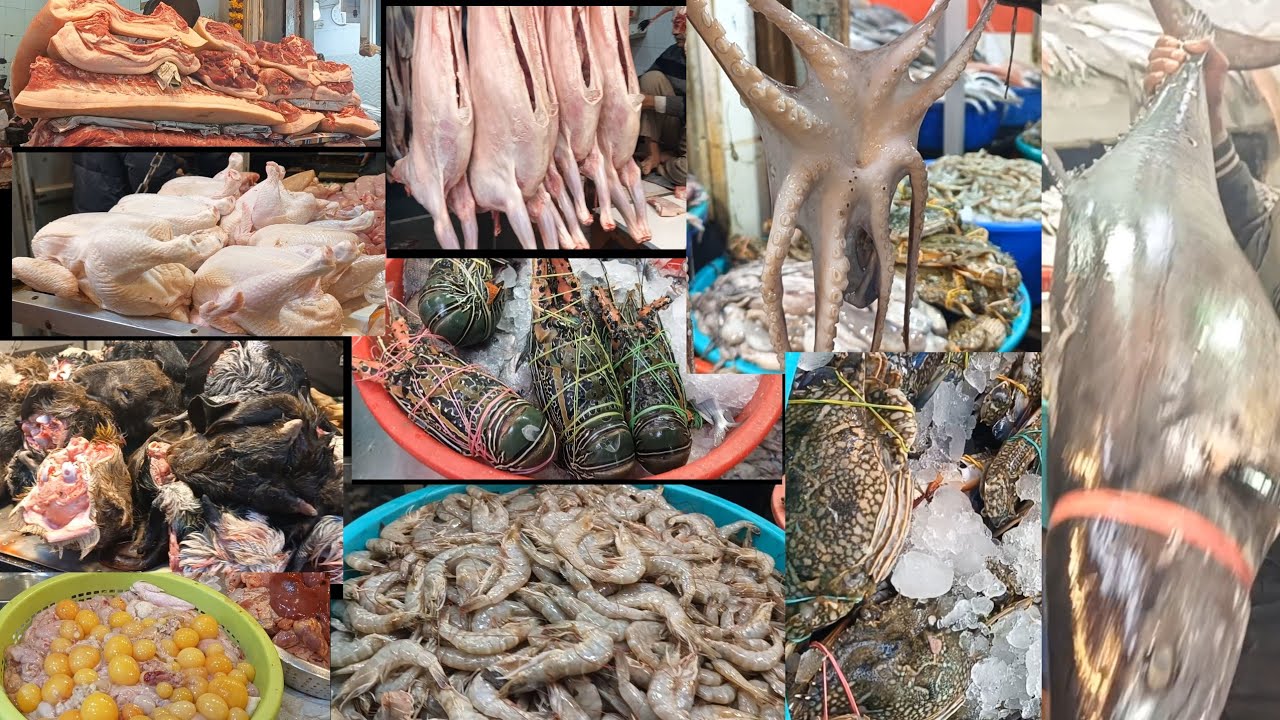 दिल्ली के इस मीट मार्केट में सब मिलता है।😱😱 delhi ina meat market || fish market ||