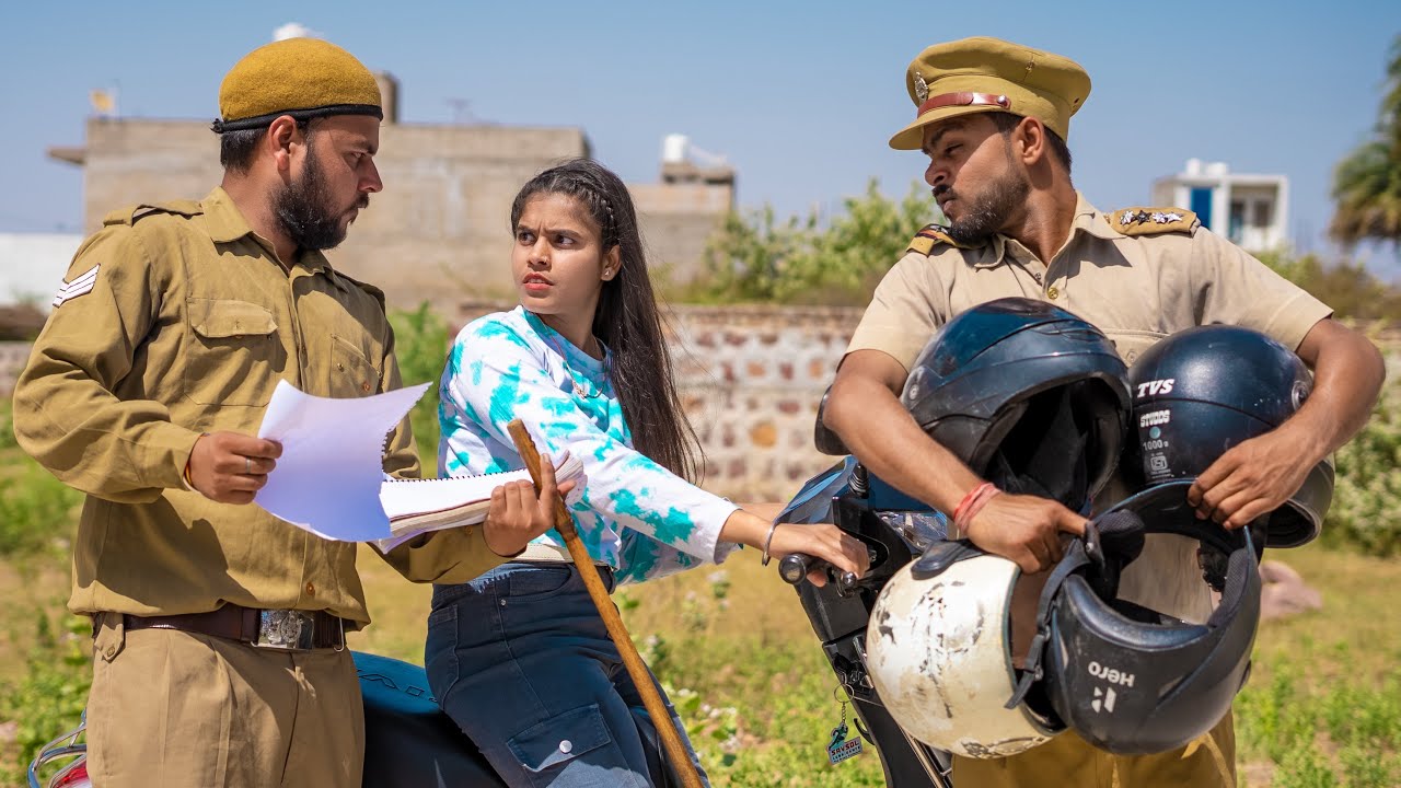 लड़की ले गई पुलिस के मज़े😲 //GIRL FUN WITH POLICE//DAROGA GAPPU