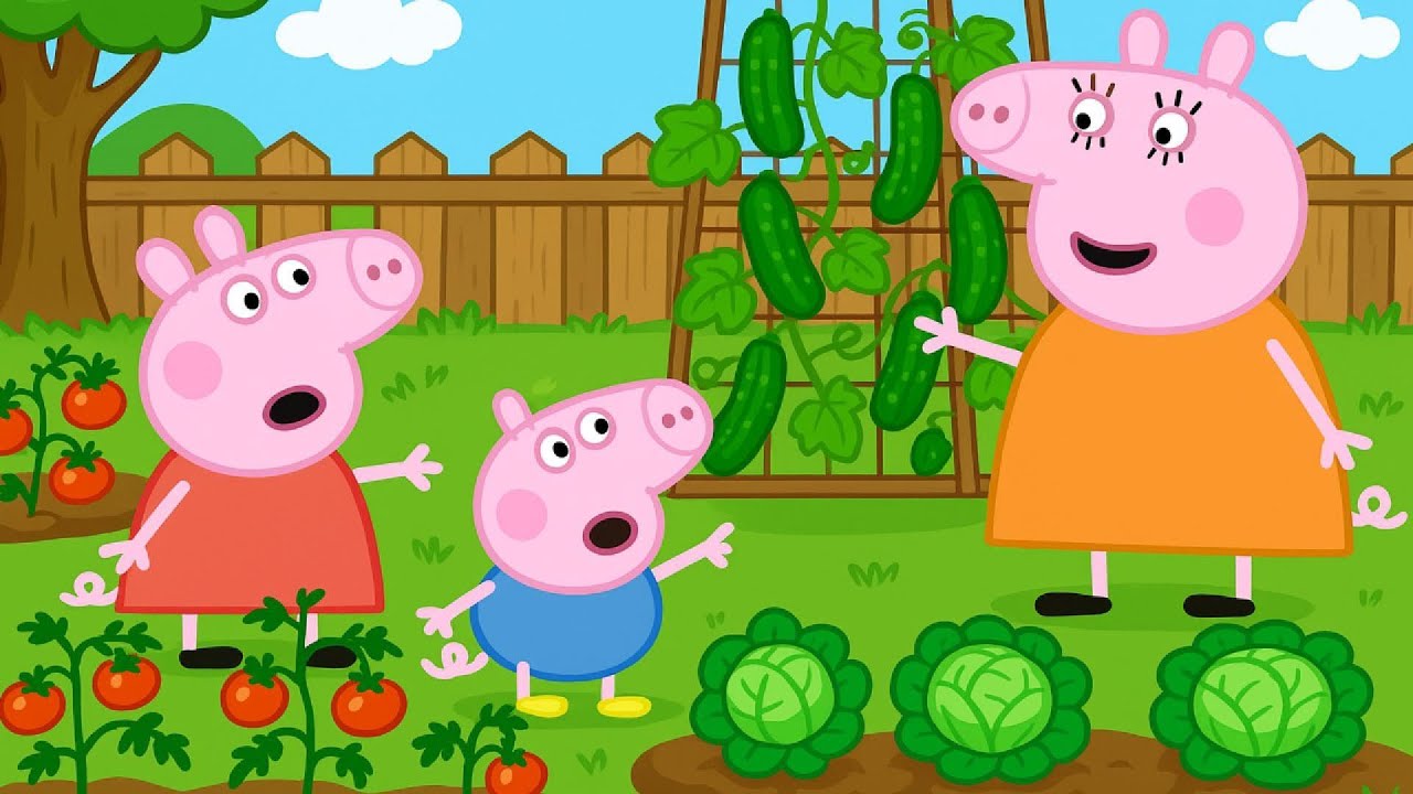 Peppa Pig : Amazing Garden Harvest Surprise! 🌱🥒 Fun with Veggies & Family | Peppa Pig Animation