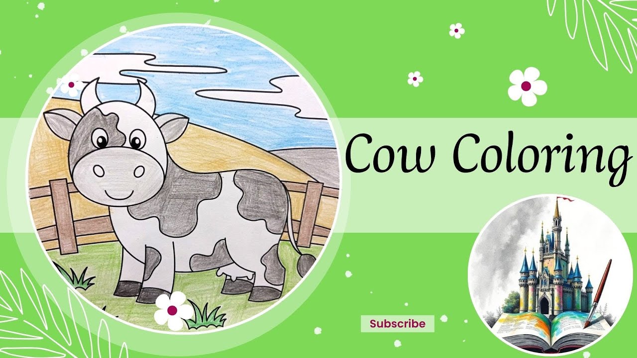 How to colouring a beautiful cow for kids