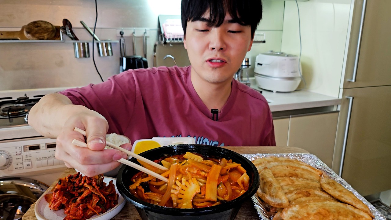 Мукбанг: Острый морской джамппонг 🍜🌶️