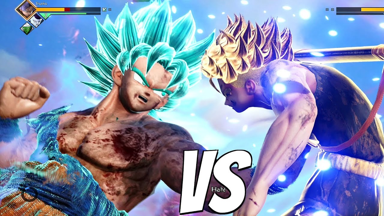 SS Trunks vs Goku SSB Kaioken 1vs1 Gameplay (PS4 Pro) JUMP FORCE