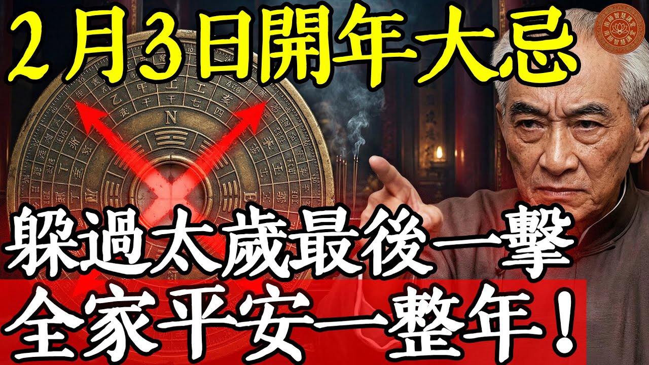 2月3日開年大忌躲過太歲最後一擊，全家平安一整年！#南怀瑾 #南怀瑾智慧 #国学智慧 #佛法 #修行 #太岁 #2026运势 #犯太岁 #避凶趋吉
