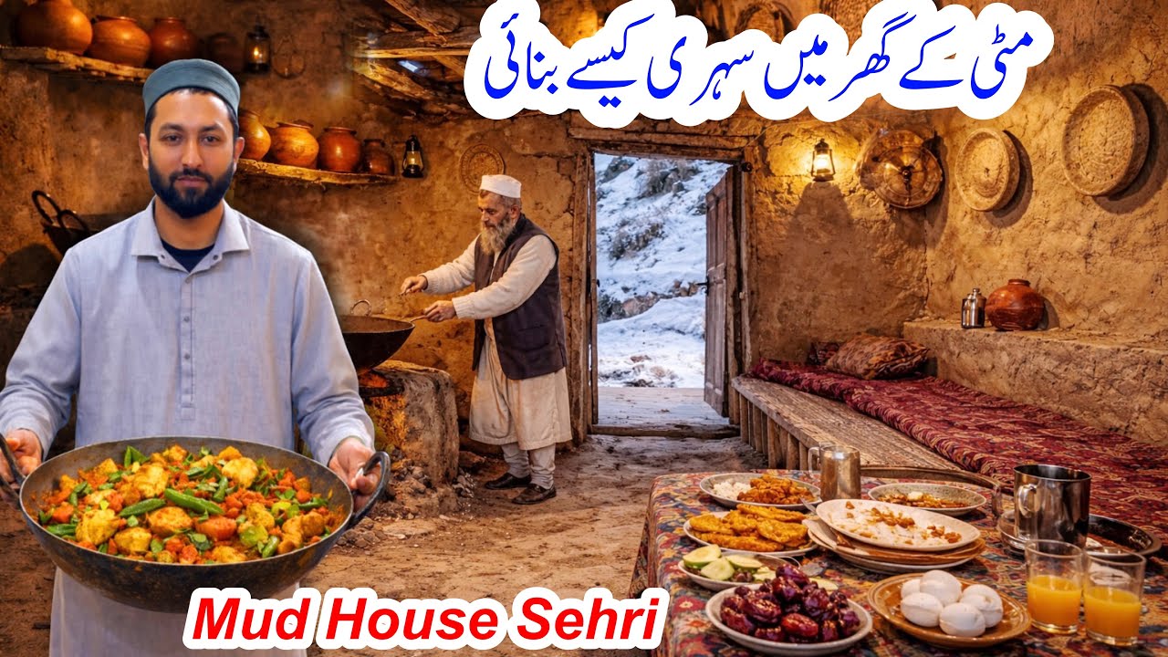 We Made Kashmir Traditional Sehri in Mud House | Kashmir Mud House life in Ramadan 