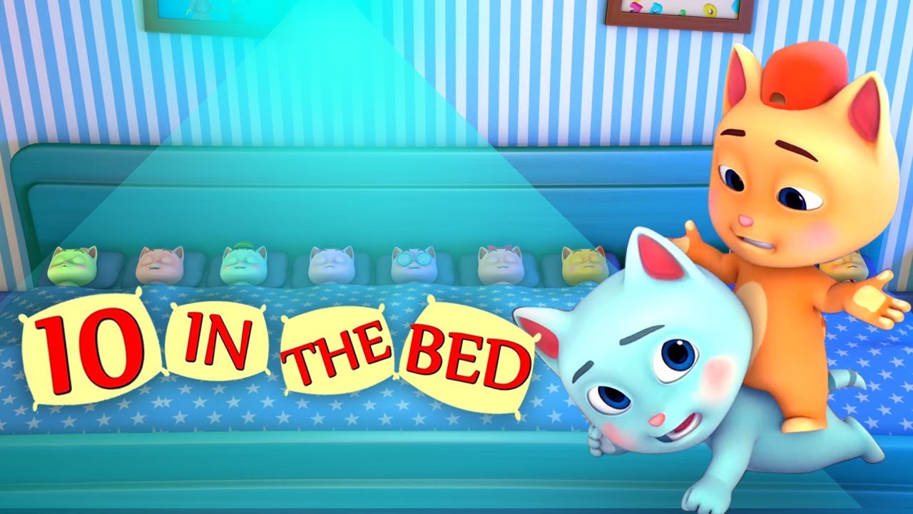 Diez en la cama Canciones Infantiles Vídeos educativos por Boom Buddies Español
