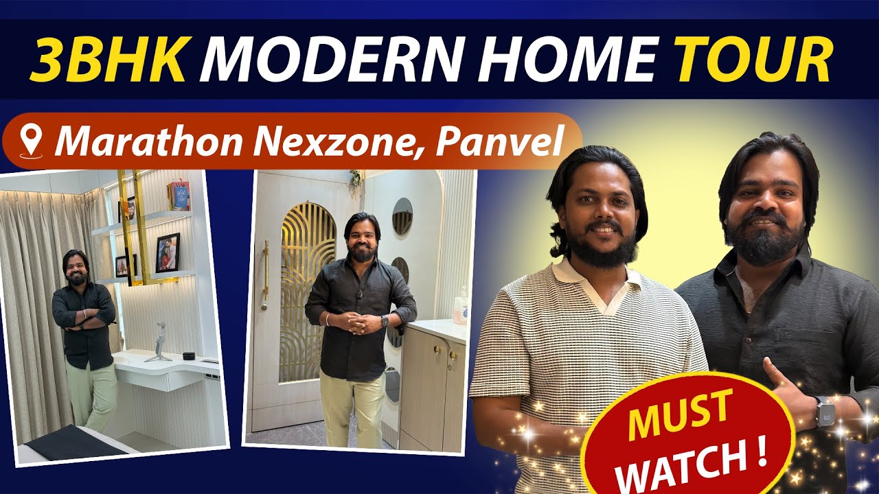 3BHK Modern Home Interior Tour | Marathon Nexzone Panvel | CB Interior