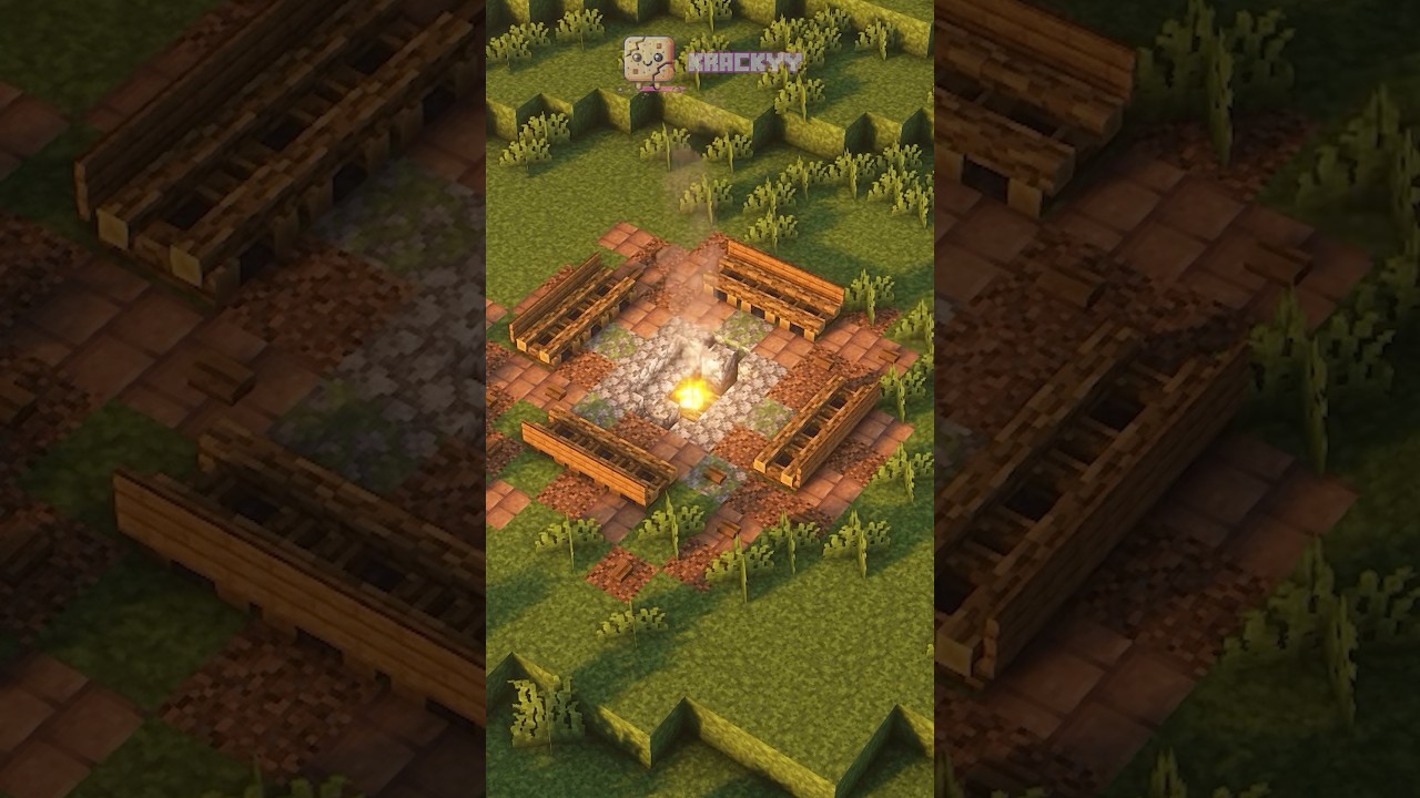 Minecraft Campfire design #minecraftbuildingtechniques #minecrafttutorial