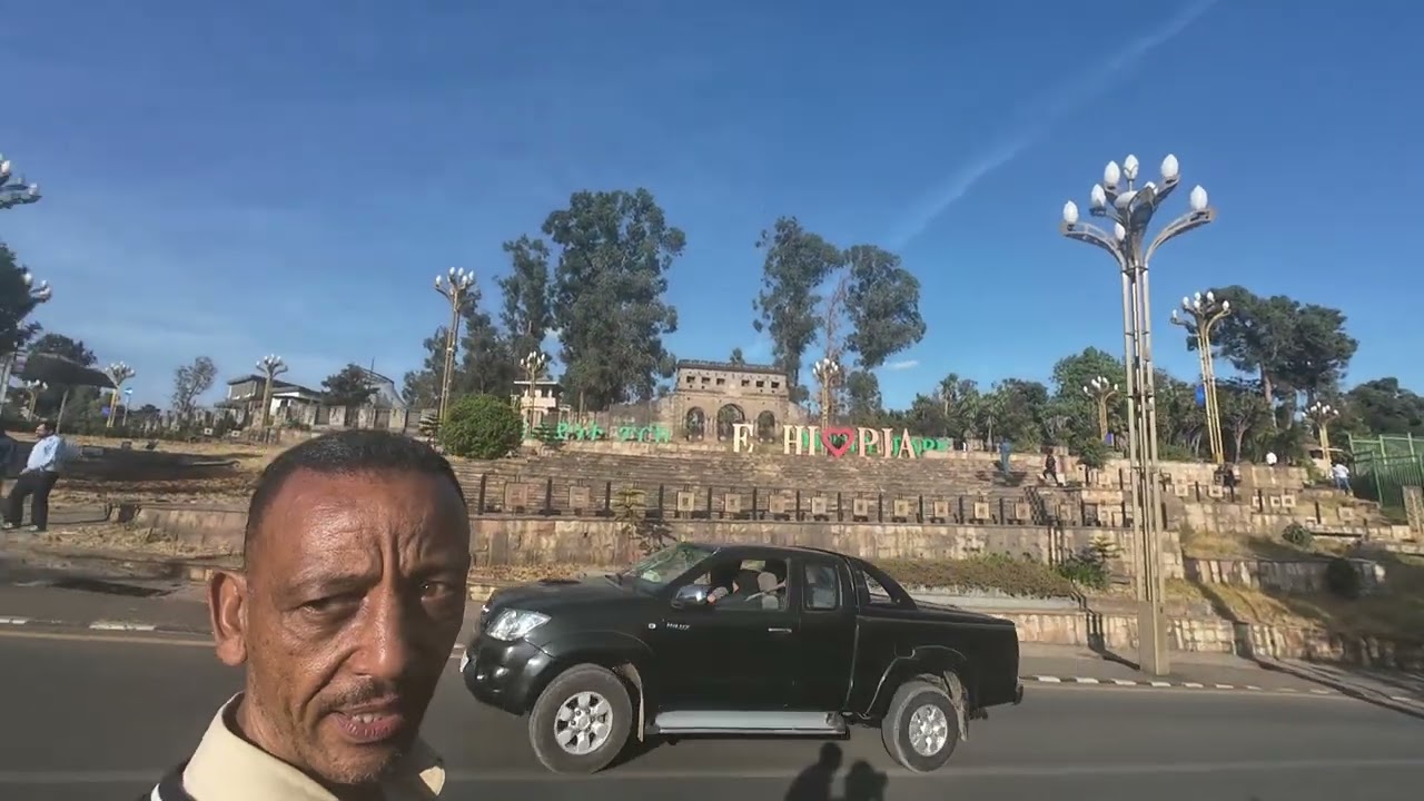 Walking with a stranger in Addis Ababa