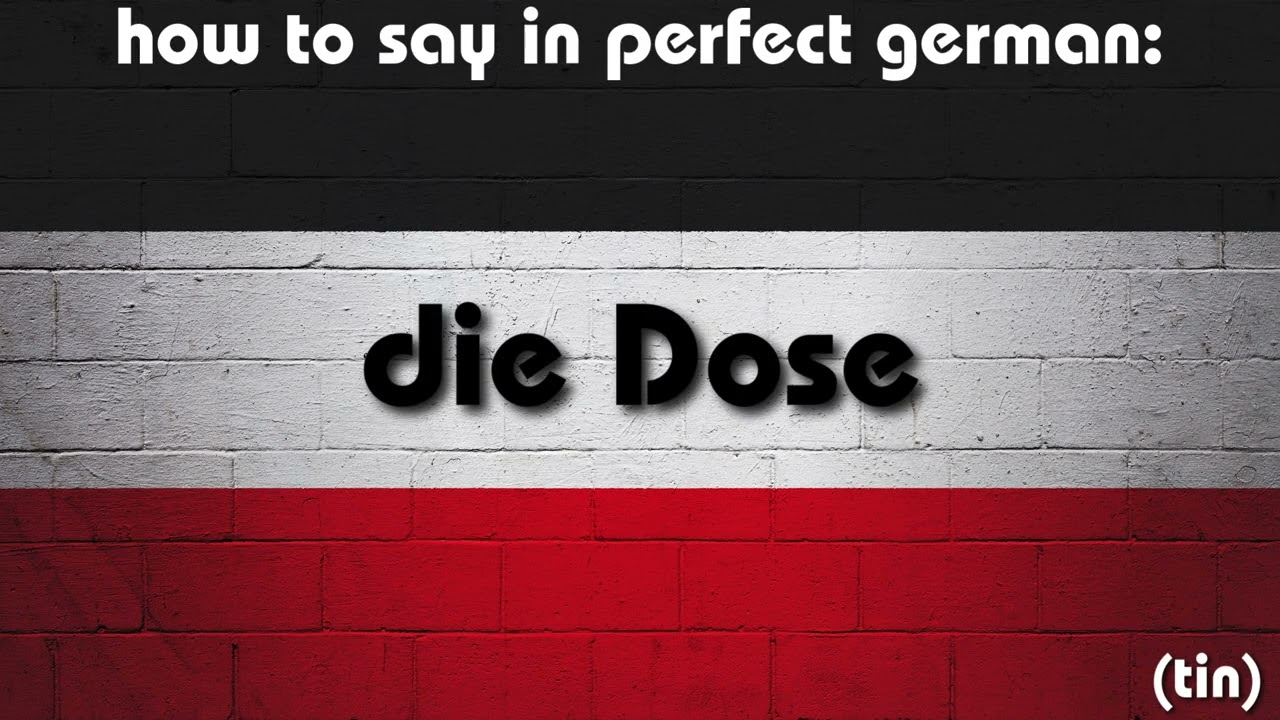 How to say in perfect german pronunciation: die Dose (tin)