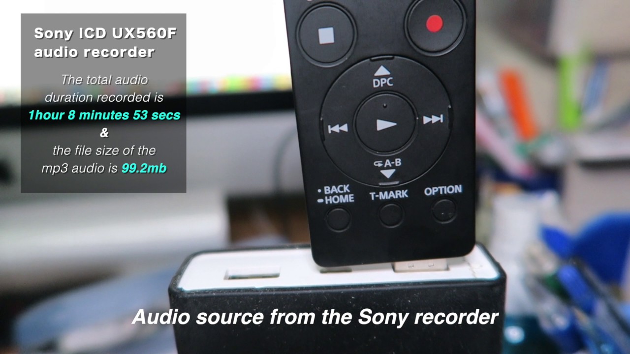 Sony ICD UX560F - Record more than an hour continuously??