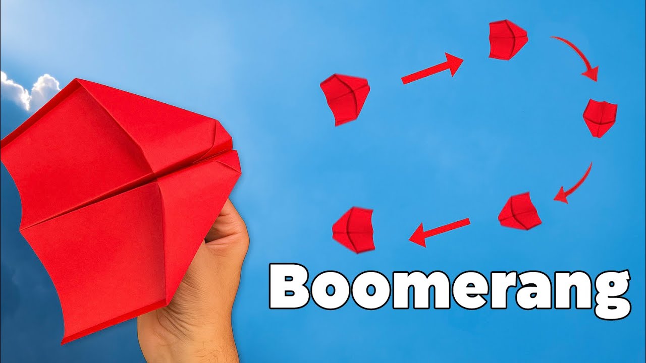 How to Make Boomerang Plane That Flies Back 🪃✈️ DIY Origami Paper Plane Tutorial