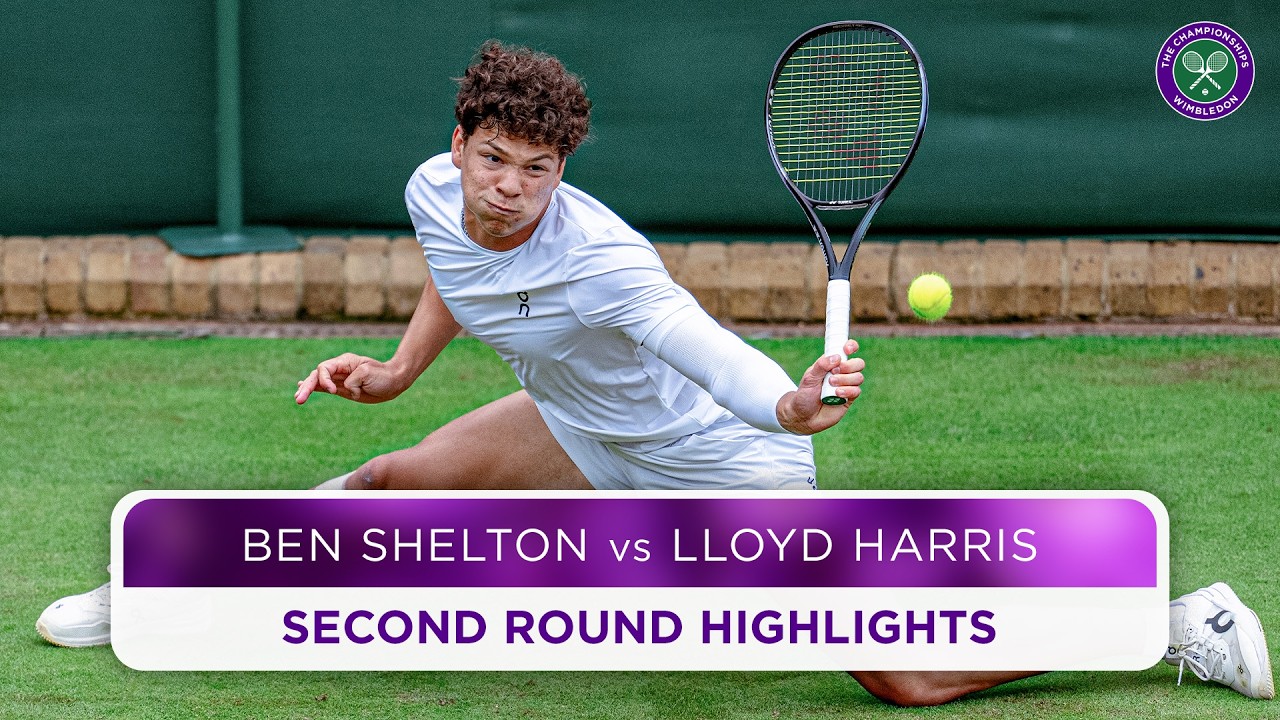 Marathon match ends in thrilling tiebreak | Ben Shelton v Lloyd Harris | Highlights | Wimbledon 2024