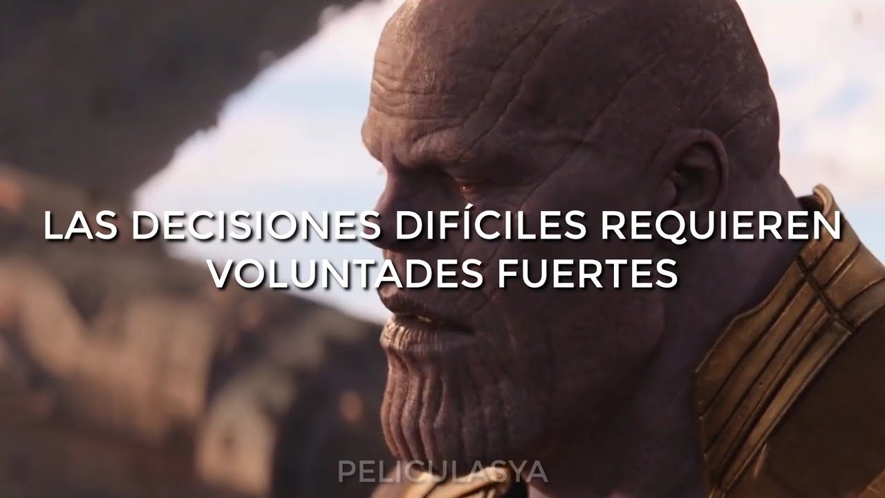 Frase De Thanos Yo Se Lo Que Se Siente Perder thanos impossible español frases de thanos equilibrio