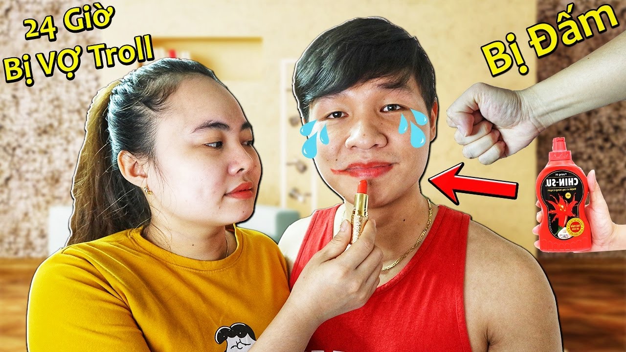 Thử Thách 24 Giờ Bị VỢ Troll LIÊN TỤC Nhưng Không Được TỨC GIẬN