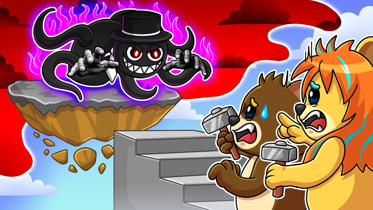 巨大な階段を建築してスプランキーのブラックを倒しに行くロブロックス【 Roblox  スプンニへのブロック 】