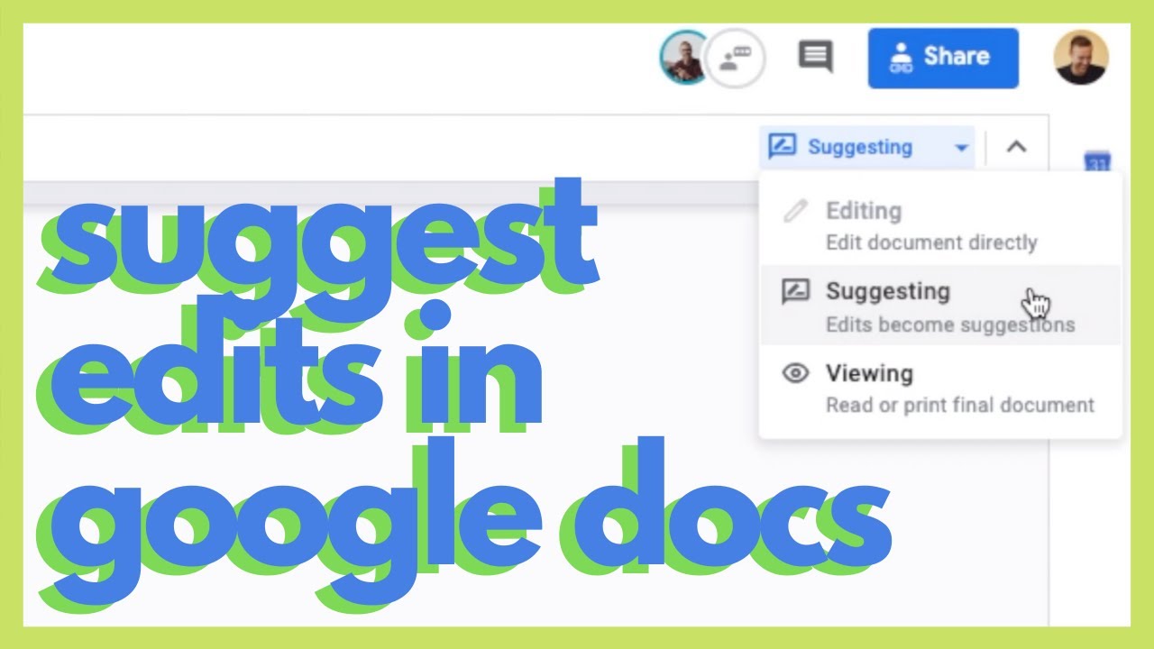 Как включить режим подсказок в Google Docs