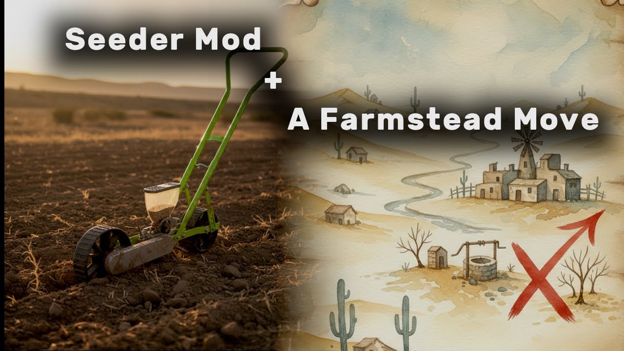 Moving the homestead across the farm. (And modifying my Chinese seeder for oats)
