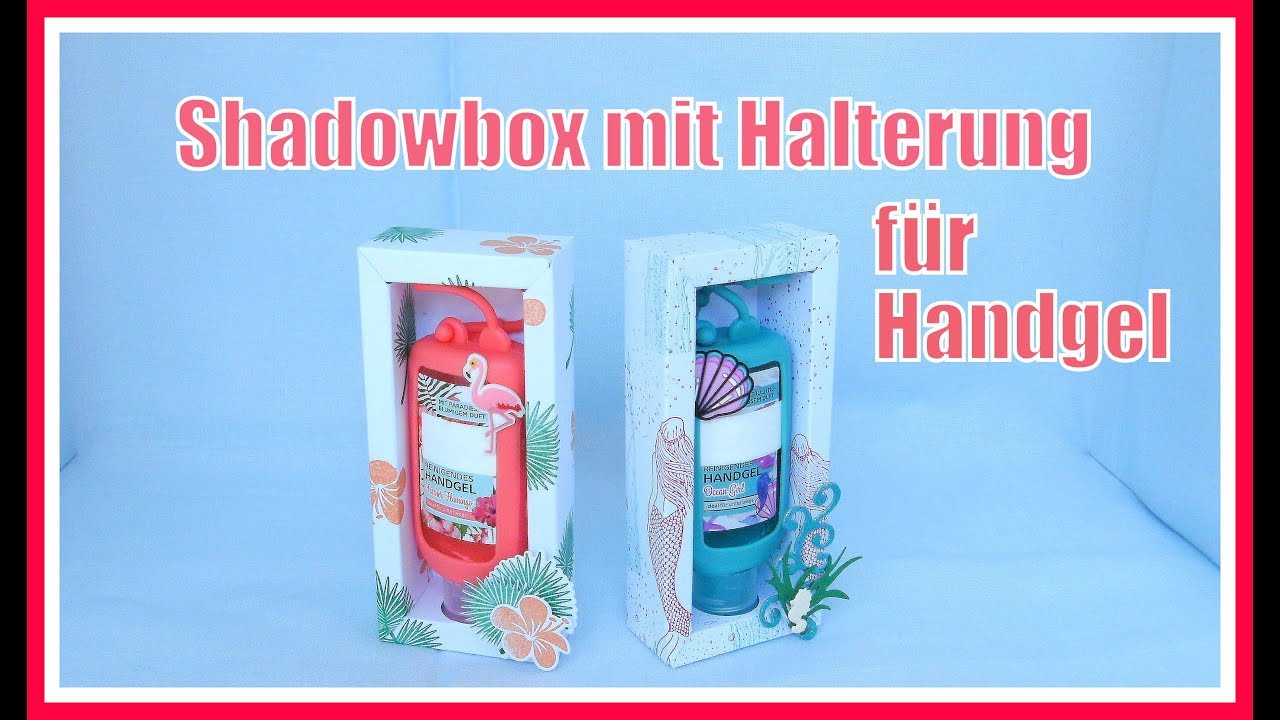 Shadowbox mit Halterung für Handgel, Material Stampin UP