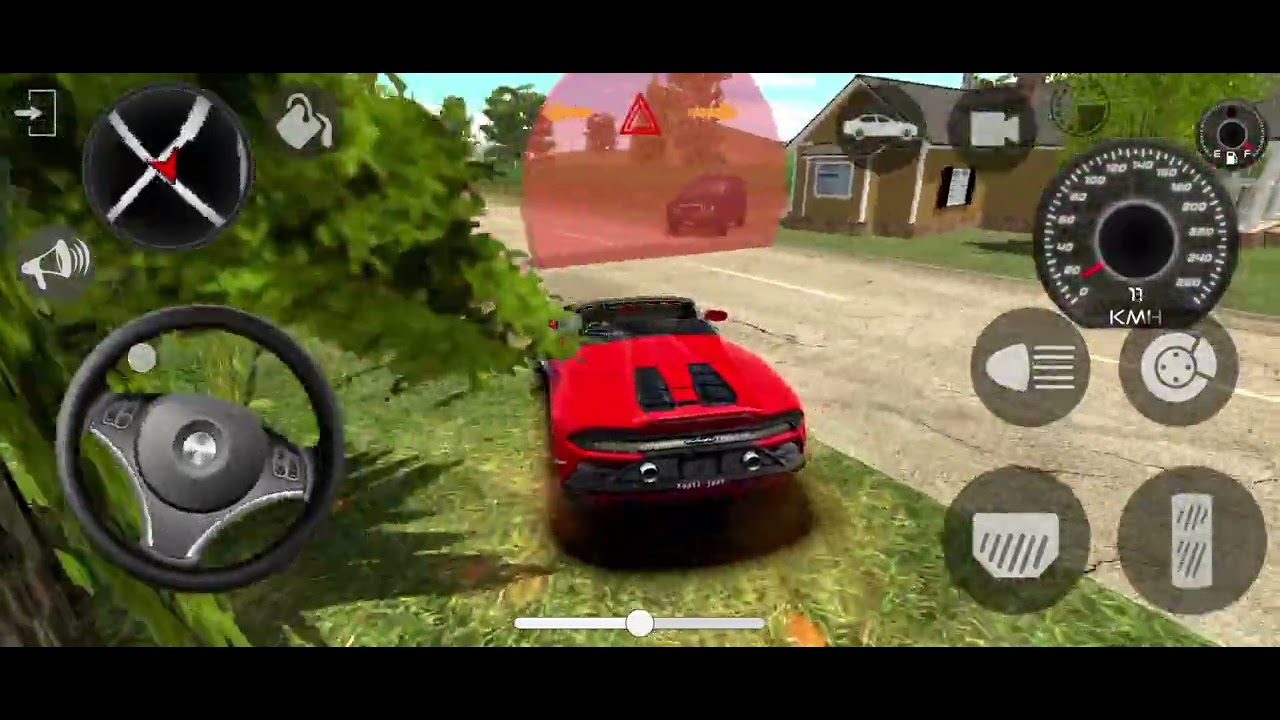 Out steering Out steering Outlook red sports car driving game race ❤️😯 race ❤️😯