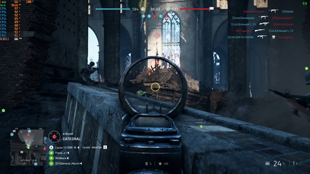Battlefield V Ultra settings R9 Fury X 1080p - Devastation map
