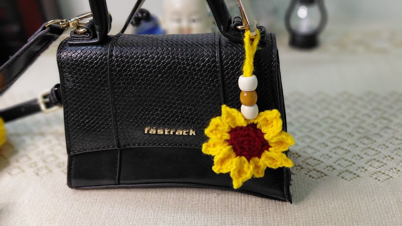 crochet sunflower 🌻 bag hanging is live #live #crochet #motif #crochettutorial #channellive #yarns