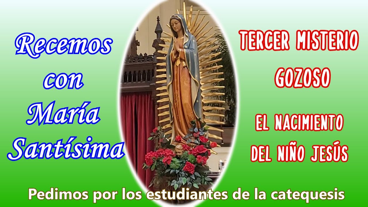 Santo Rosario: El Nacimiento del niño Jesús en el portal de Belen, Tercer misterio Gozoso.